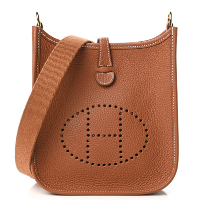 Hermes Taurillon Clemence Evelyne TPM Gold 1 of 12