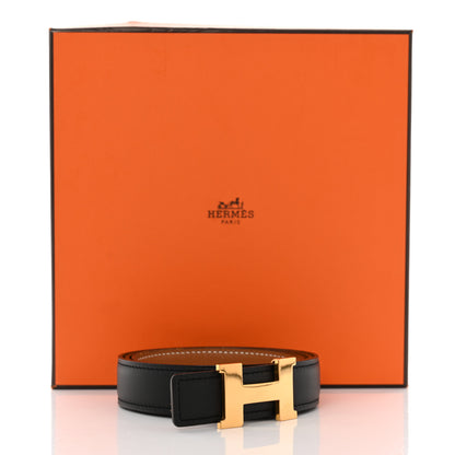 Hermes Box Togo 32mm H Belt 80 Black Gold 9 of 9
