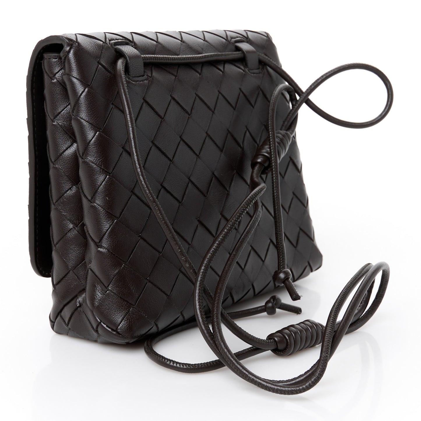 Lambskin Intrecciato Mini Crossbody Bag Fondant