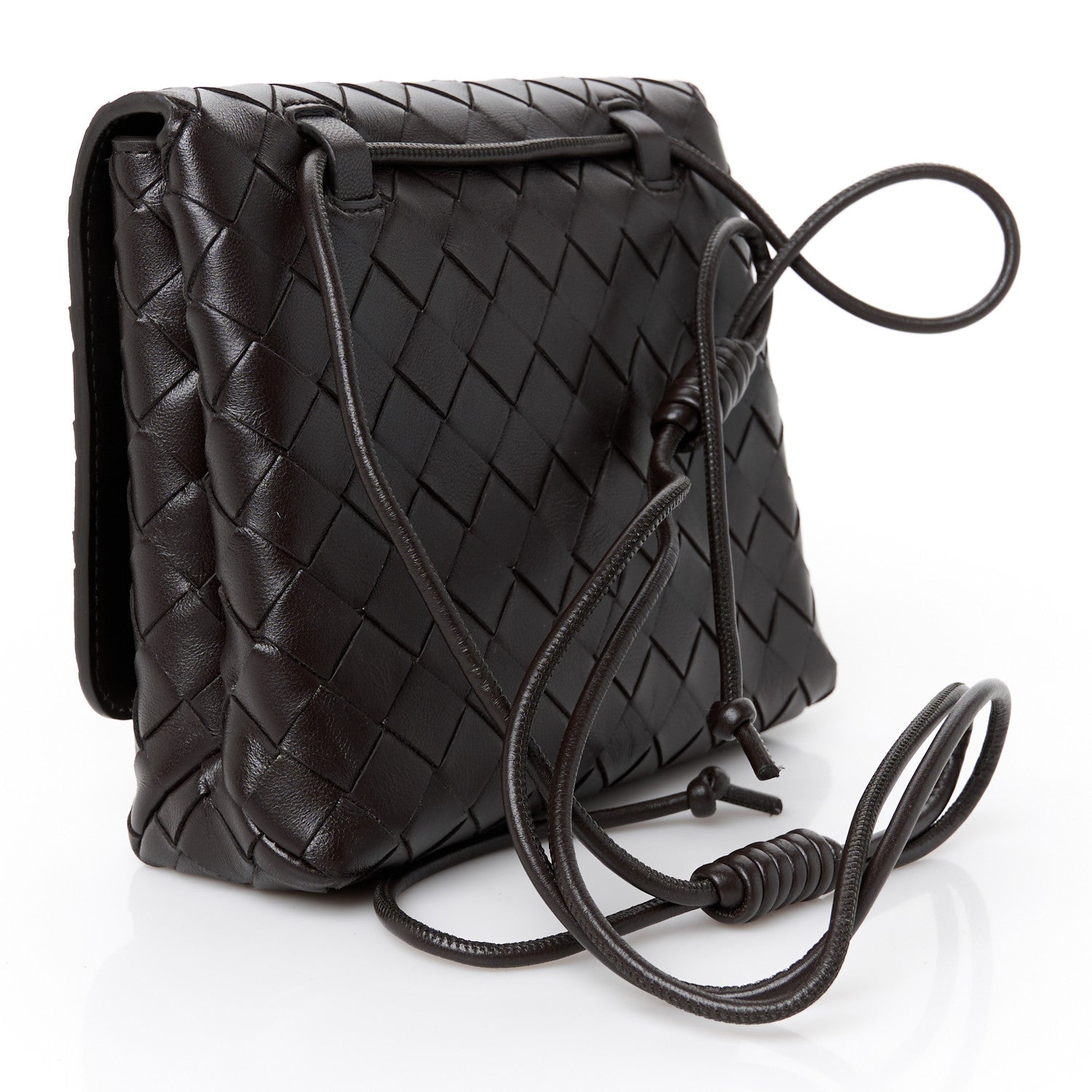 Bottega Veneta Lambskin Intrecciato Mini Crossbody Bag Fondant 3 of 11