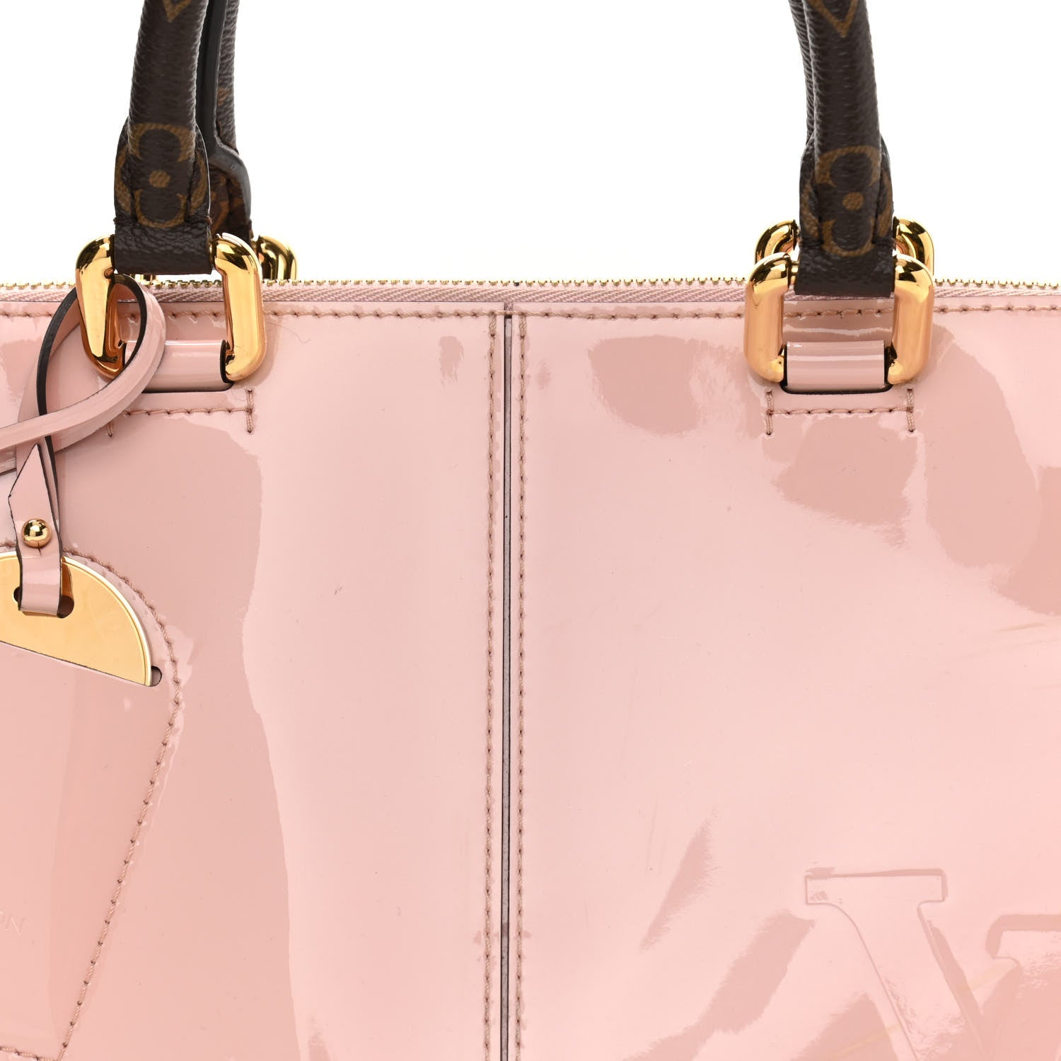Louis Vuitton Patent Calfskin Miroir Tote Rose Ballerine 8 of 12
