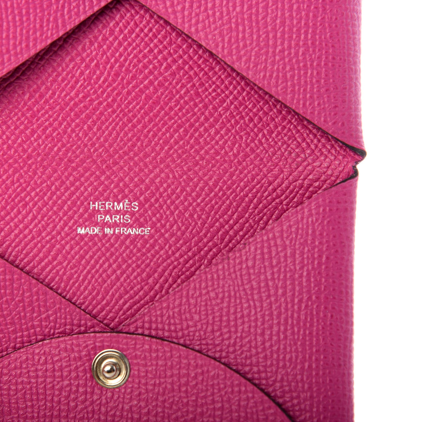 Epsom Calvi Card Case Rose Pourpre