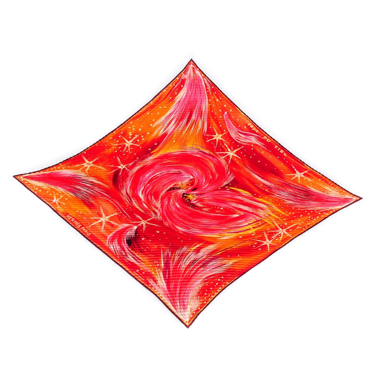 Silk Feux Du Ciel Plisse Scarf 90