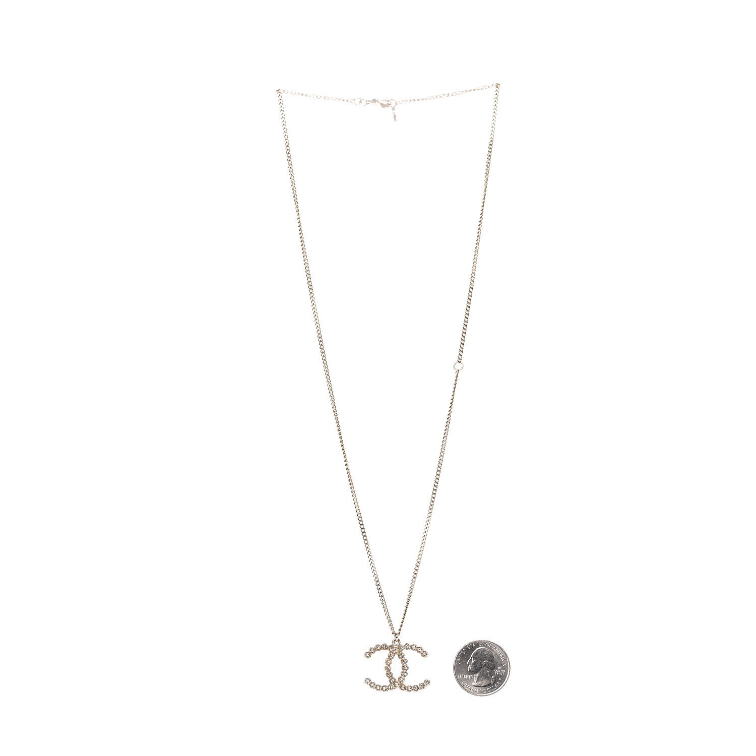 Chanel Crystal Pearls Of Coronation CC Necklace Gold 3 of 5