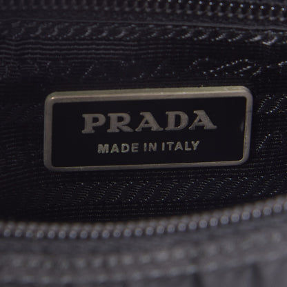 Prada Tessuto Nylon Single Buckle Messenger Bag Black 8 of 8