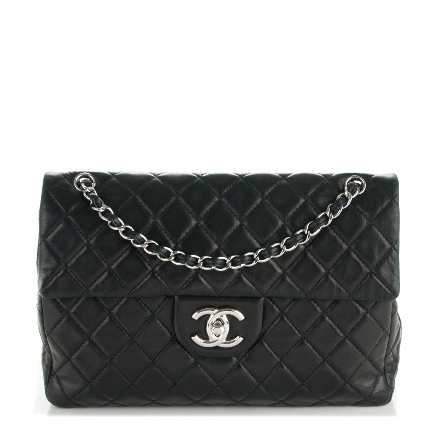 Chanel Lambskin Quilted Maxi Single Flap Black 1 of 7