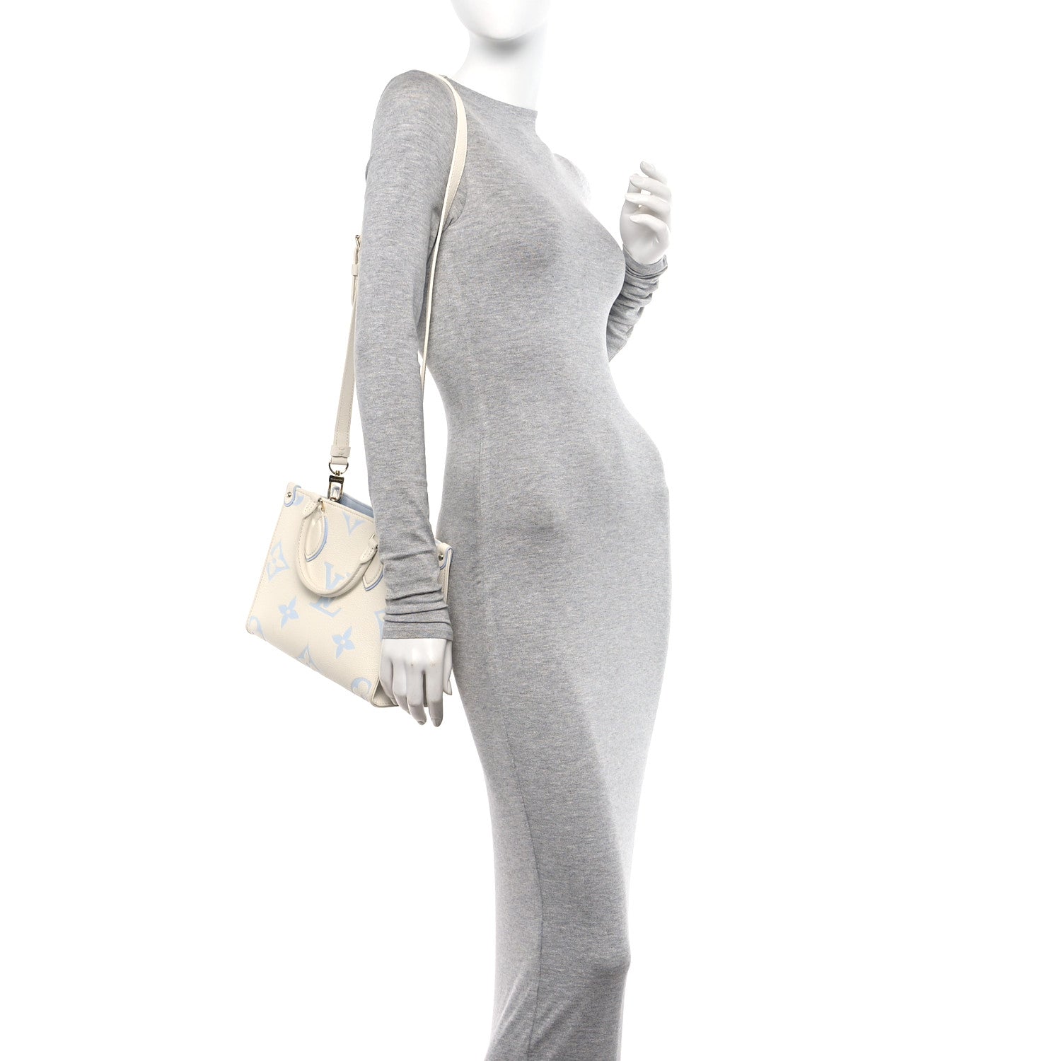 Louis Vuitton Empreinte Monogram Giant Onthego PM Latte Candy Blue 2 of 9