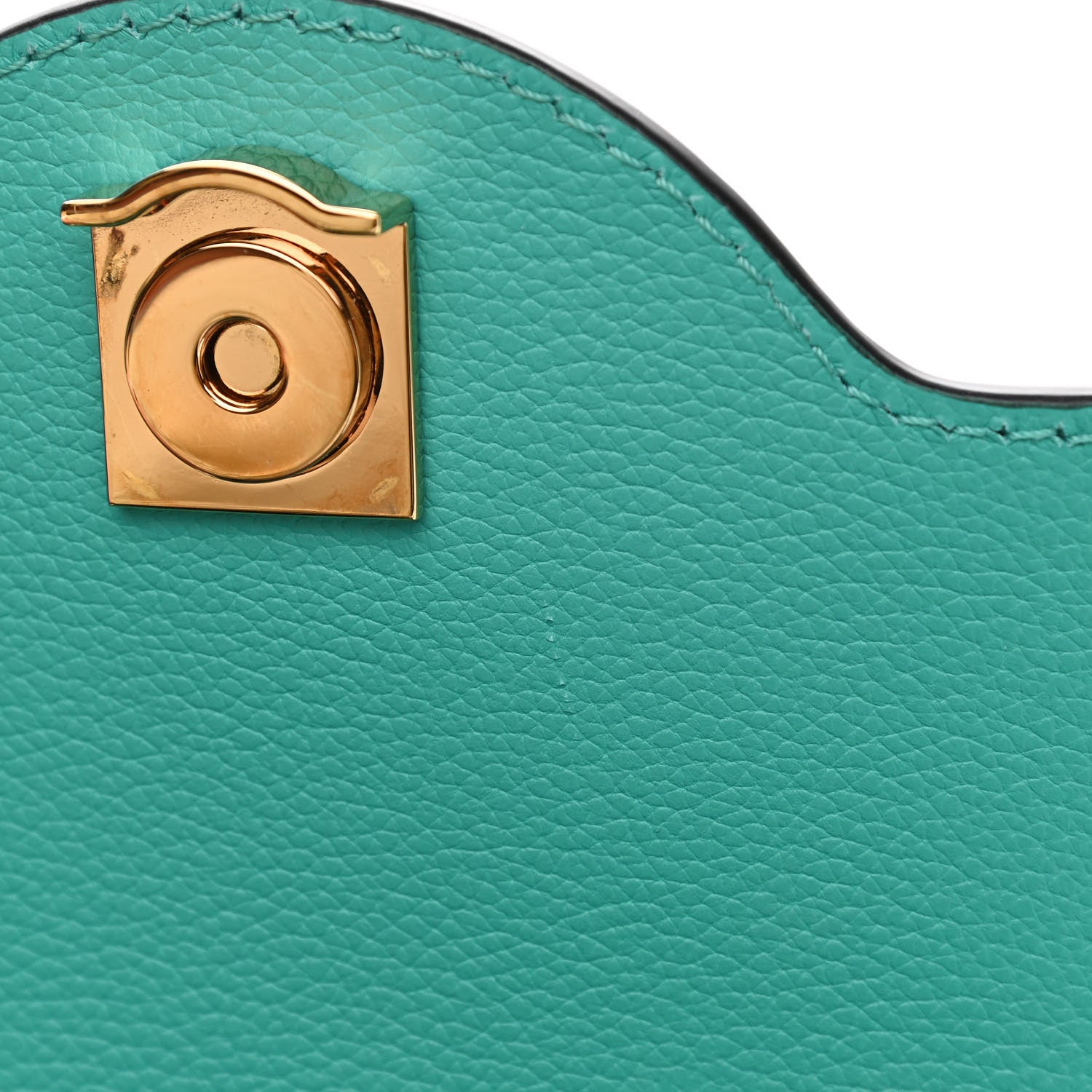 Versace Grained Calfskin Small La Medusa Top Handle Bag Turquoise 10 of 10
