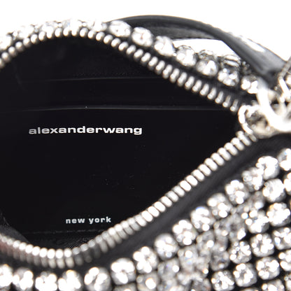 Alexander Wang Mesh Crystal Rhinestone Mini Heiress Pouch Black Silver 6 of 9