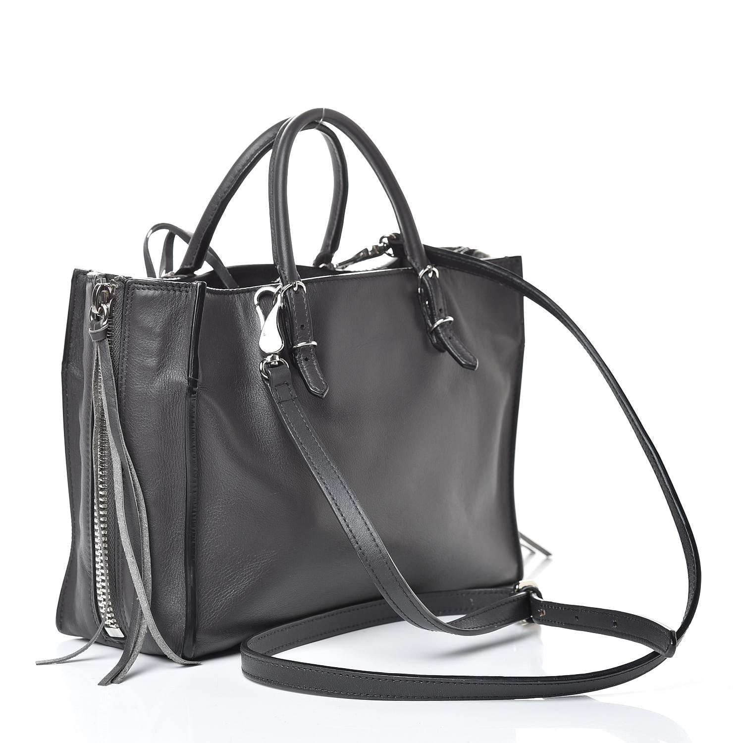Balenciaga Veau Papier A6 Zip Around Tote Gris Fossile 3 of 14