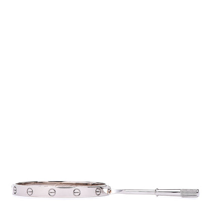 Cartier 18K White Gold LOVE Bracelet 17 4 of 8
