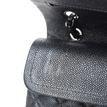 Chanel Iridescent Caviar Quilted Medium Double Flap Black 8 of 13