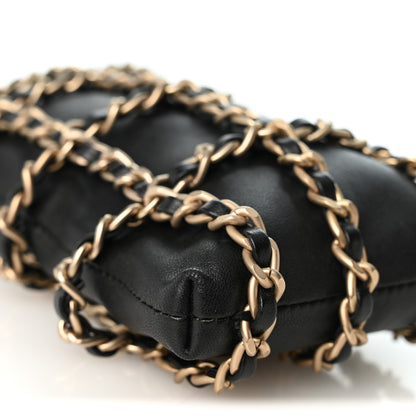Chanel Lambskin Tech Me Out Clutch With Chain Black 9 of 10