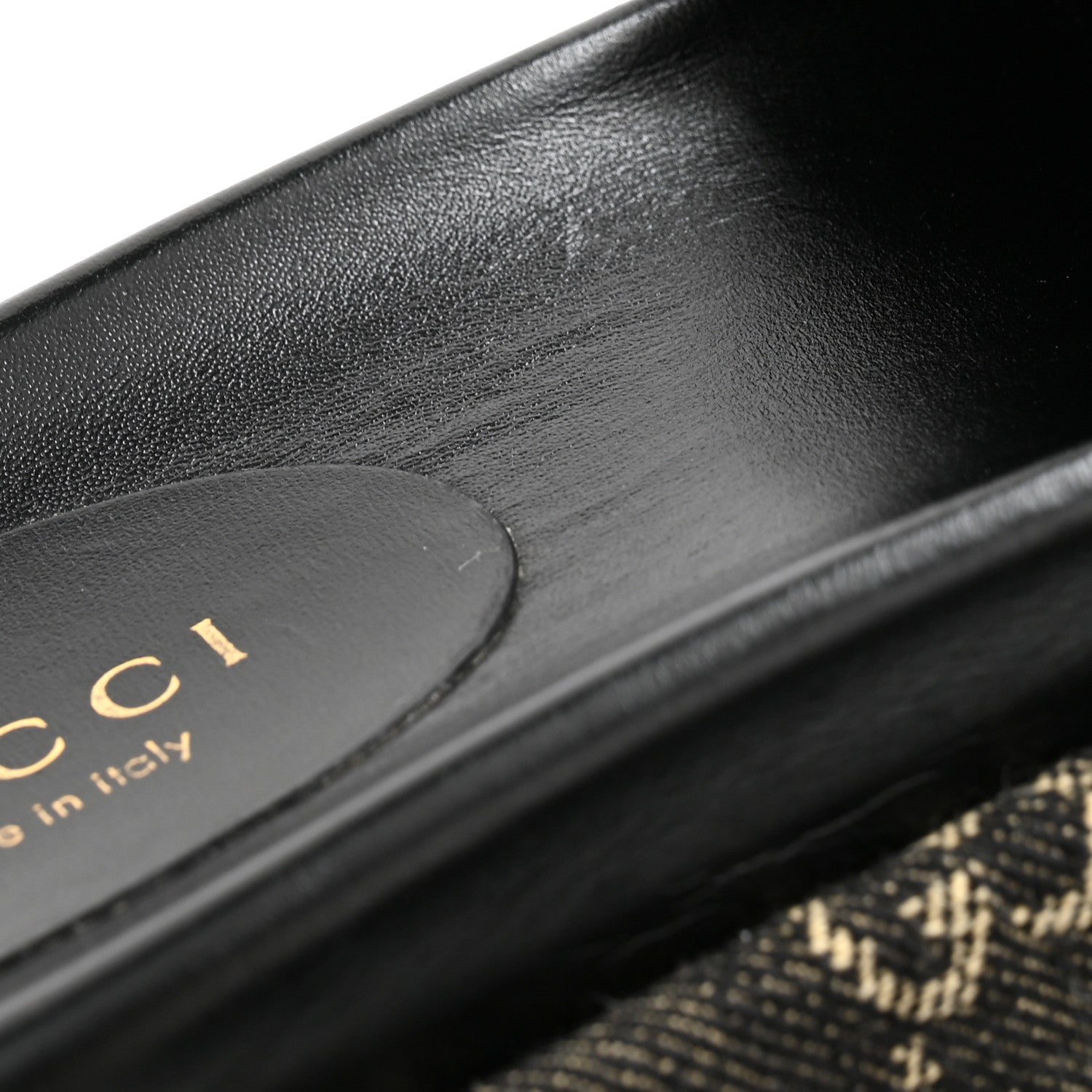 Gucci Jacquard Black Denim GG Monogram Angelina Platform 55mm Slide Sandals 37.5 Black Ivory 9 of 10
