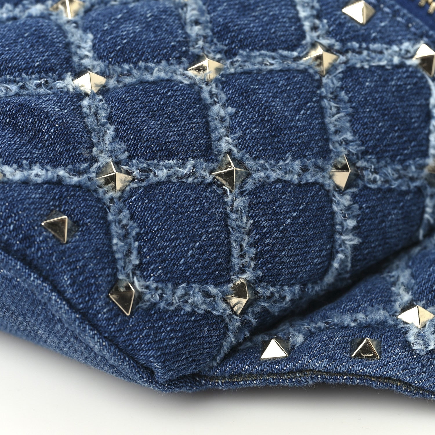 Valentino Garavani Denim Rockstud Spike Belt Bag 95 Denim 9 of 9