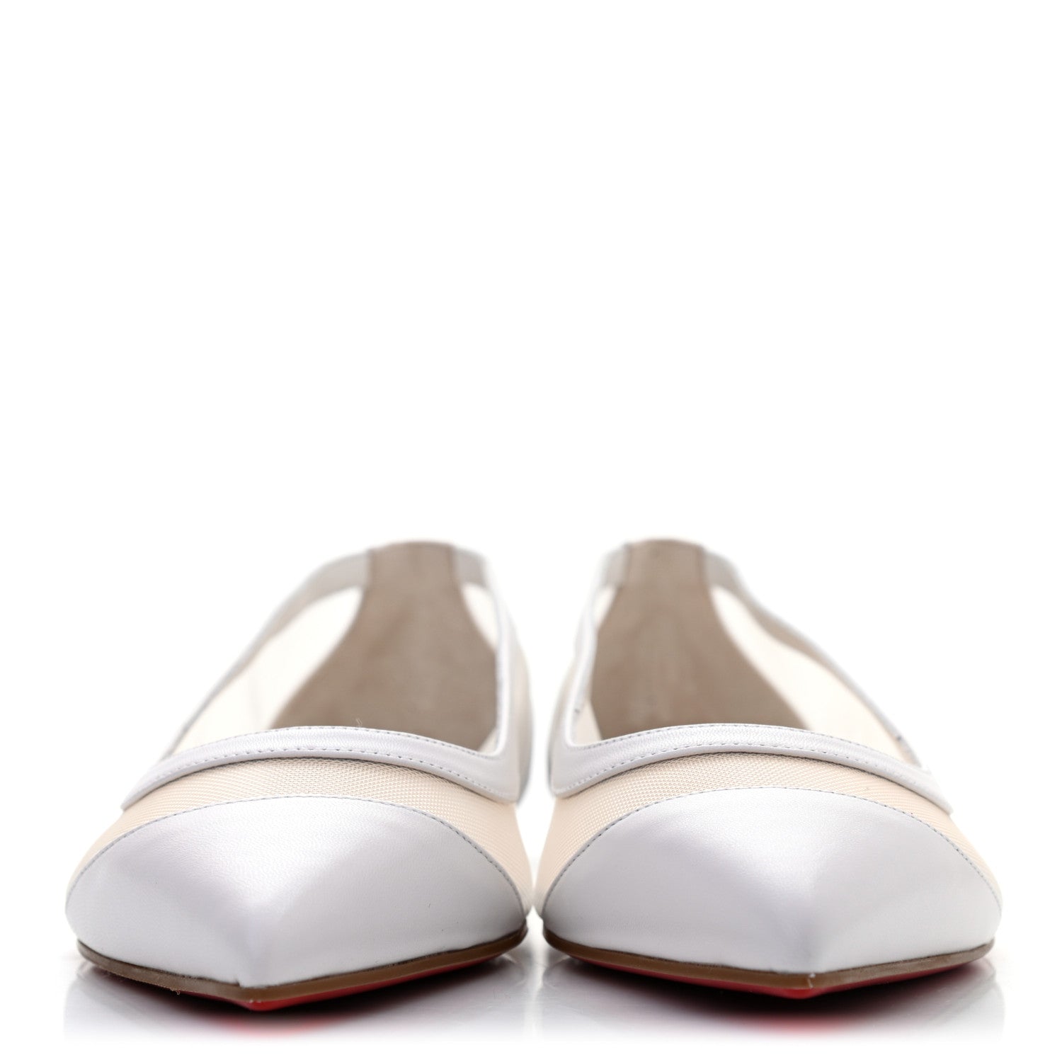 Christian Louboutin Kid Rete Galativi Flats 37 Version Bianco 2 of 7