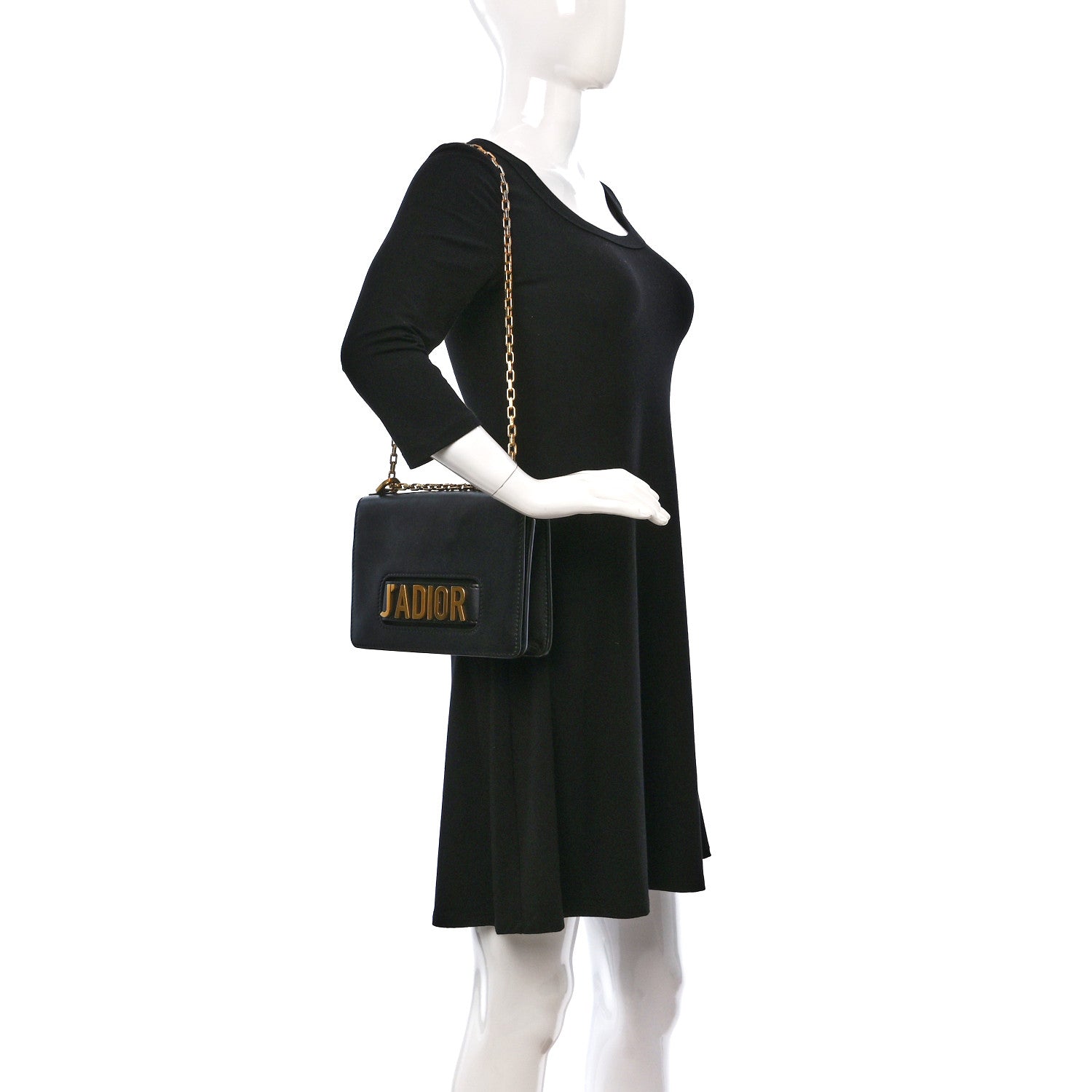 Christian Dior Calfskin J'Adior Chain Flap Bag Black 2 of 9