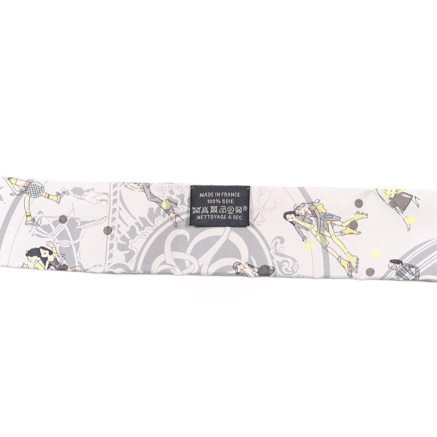 Silk Ex-Libris Les Parisie Twilly Gris Perle Jaune Soufre