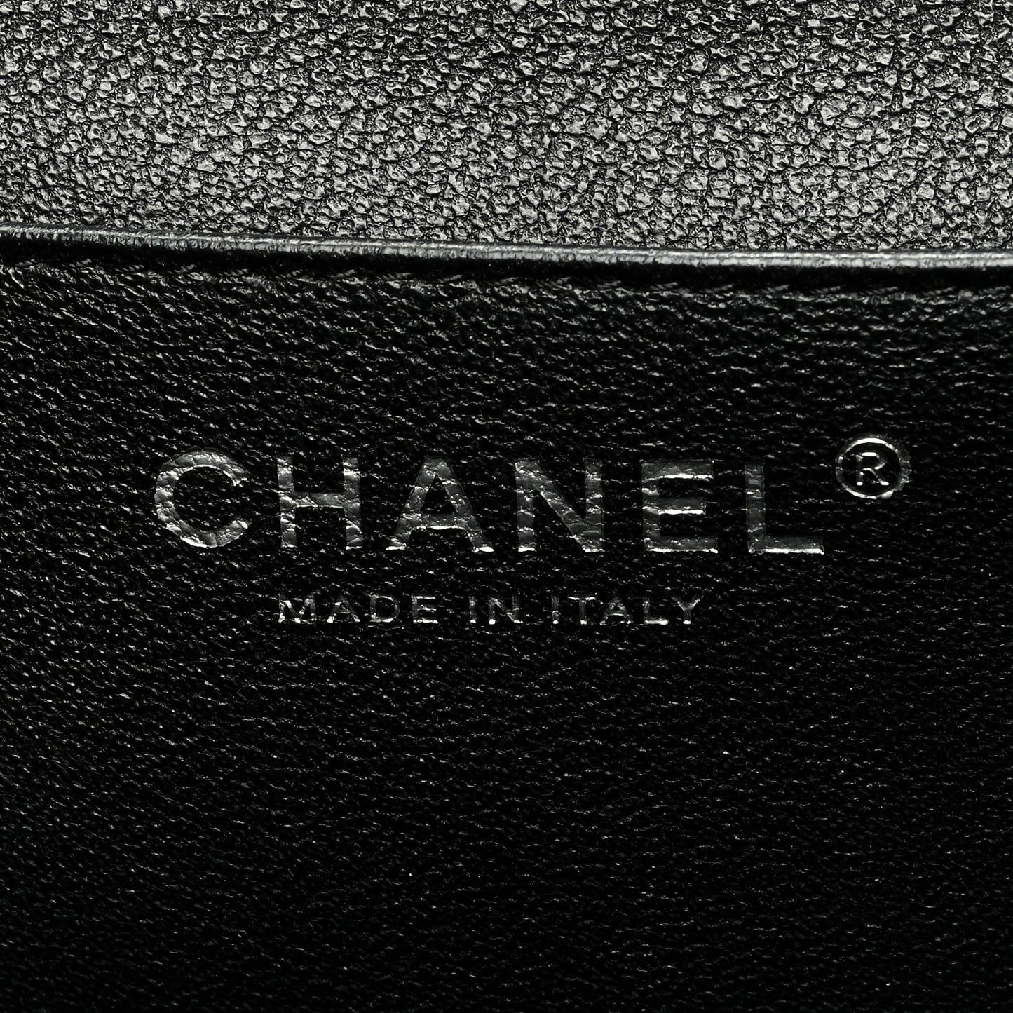 Patent Quilted Clutch with Chain Flap Black