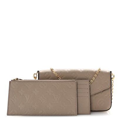 Louis Vuitton Empreinte Pochette Felicie Chain Wallet Tourterelle 3 of 10