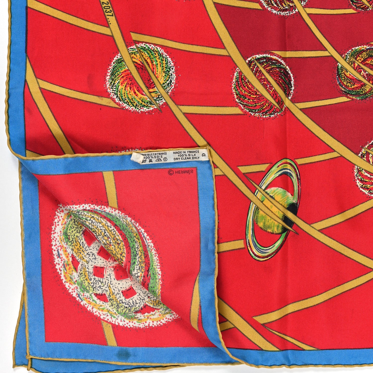 Hermes Silk Les Feux de L'Espace Scarf 90 3 of 4