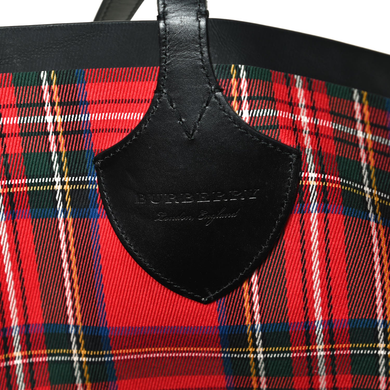 Burberry Vintage Check Medium The Giant Reversible Tote Antique Yellow Bright Red 13 of 20