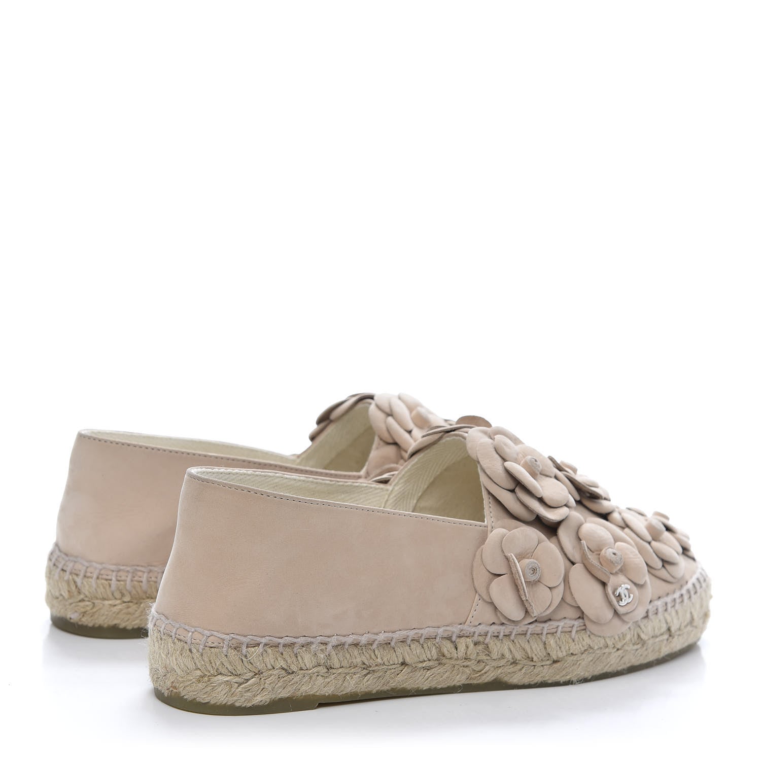 Chanel Suede Camellia CC Espadrilles 38 Pink 4 of 8