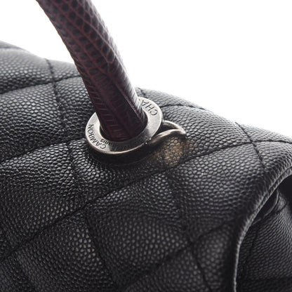Chanel Caviar Lizard Quilted Small Coco Handle Flap Black 9 of 9