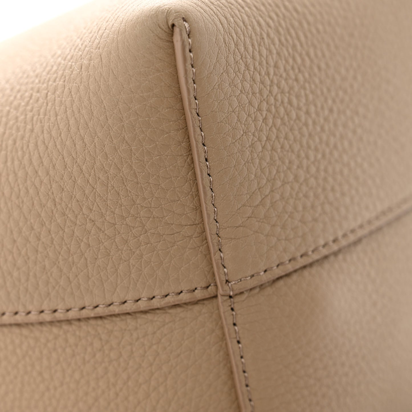 Grained Calfskin Small N/S Park Tote Dark Taupe
