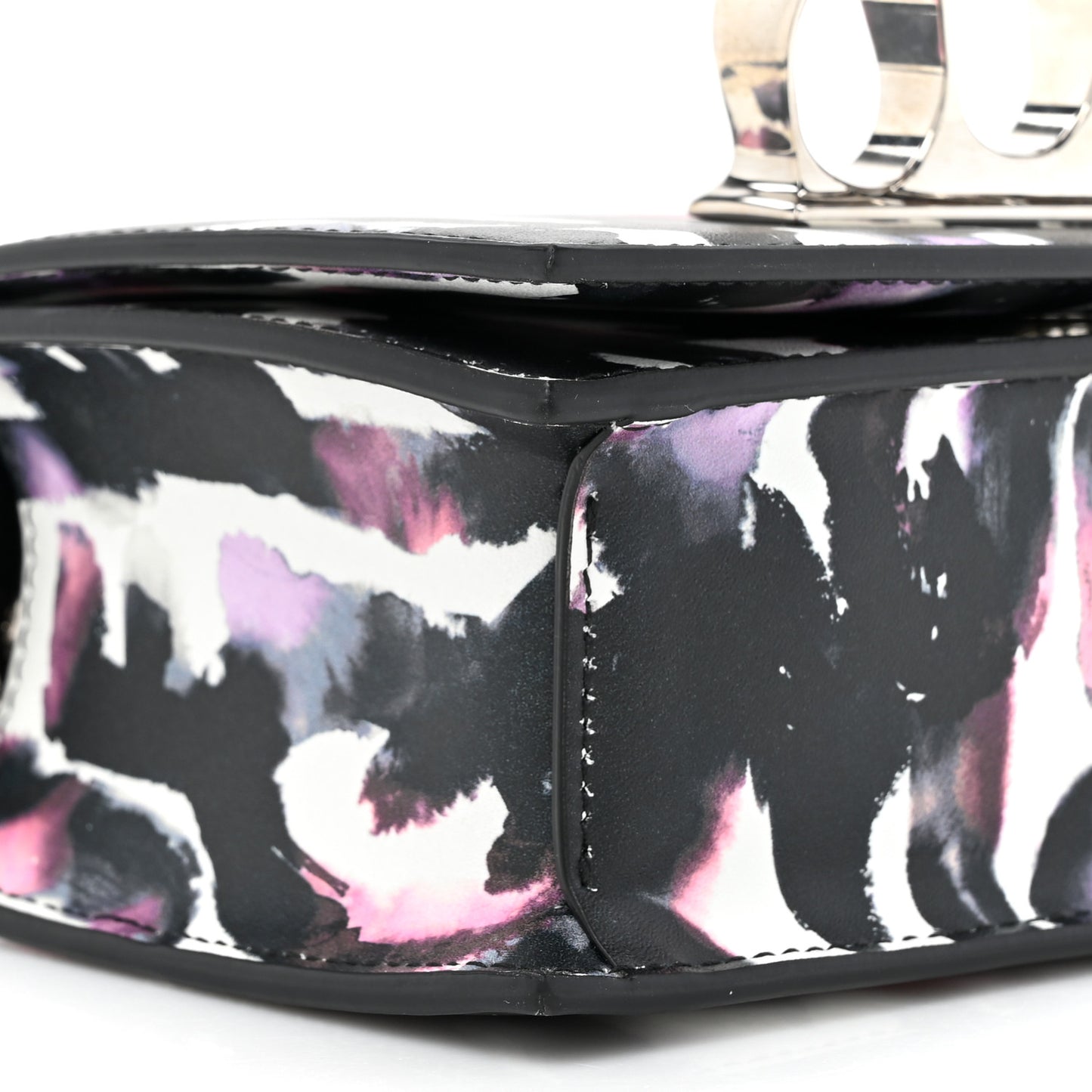 Nappa Grafitti Mini Jeweled Knuckle Satchel Multicolor