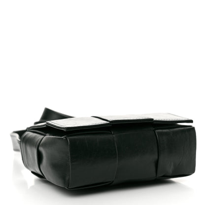 Bottega Veneta Paper Calfskin Maxi Intreccio Extra Mini Cassette Crossbody Bag Black 4 of 11
