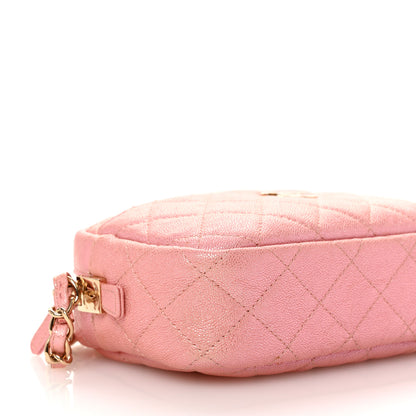 Chanel Iridescent Caviar Quilted Small Timeless Camera Case Pink 9 of 10