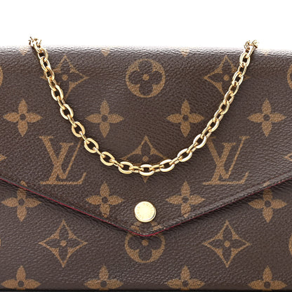 Louis Vuitton Monogram Pochette Felicie Chain Wallet Fuchsia 8 of 11