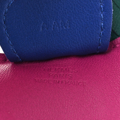 Hermes Milo Lambskin Grigri Rodeo Horse Bag Charm MM Rose Pourpre Malachite Bleu Electrique 3 of 4