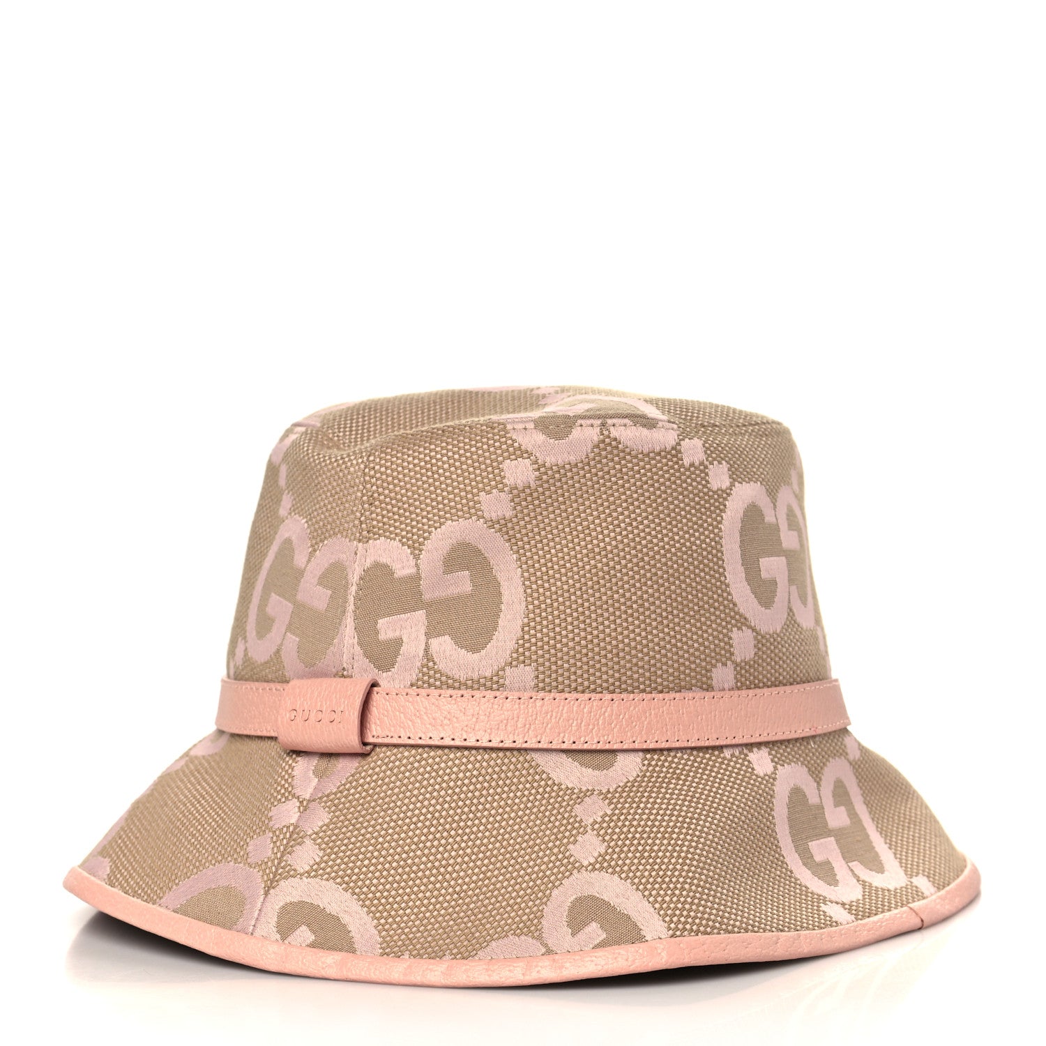 Gucci Monogram Jumbo GG Mosteria Bucket Hat M Beige Perfect Pink 1 of 8