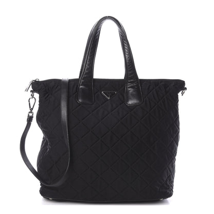 Prada Tessuto Nylon Quilted Shopping Tote Black 1 of 8