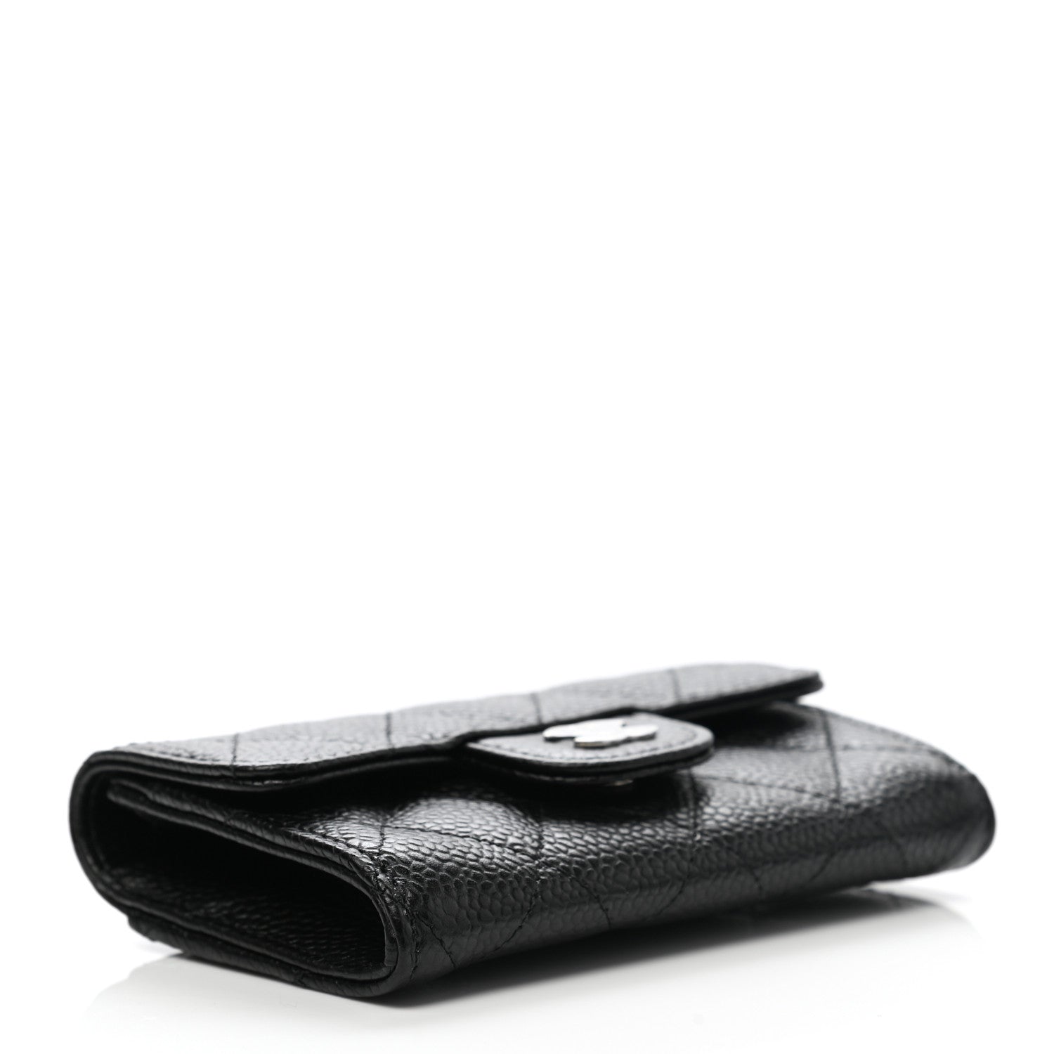 Chanel Caviar Quilted Flap Card Holder Wallet Black 4 of 9