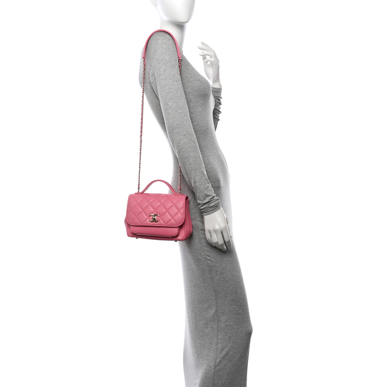 Chanel Caviar Quilted Small Business Affinity Flap Pink 2 of 11
