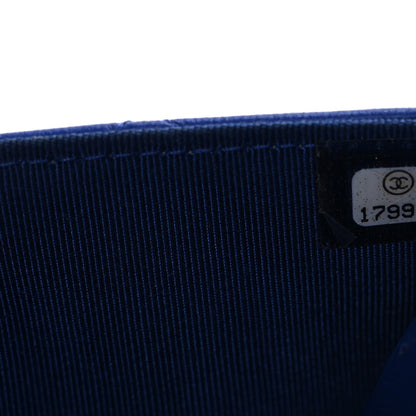 Chanel Lambskin Quilted Wallet On Chain WOC  Navy Blue 8 of 17