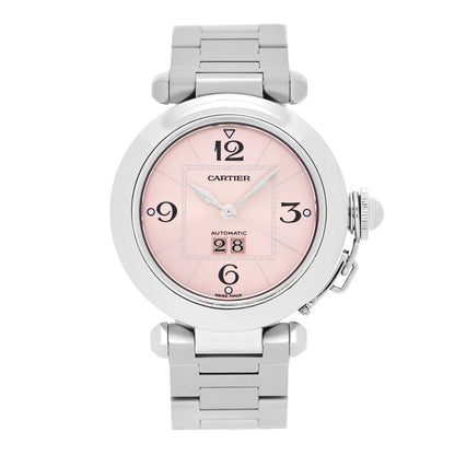 Cartier Stainless Steel 35mm Pasha C Big Date Automatic Watch Pink 1 of 5