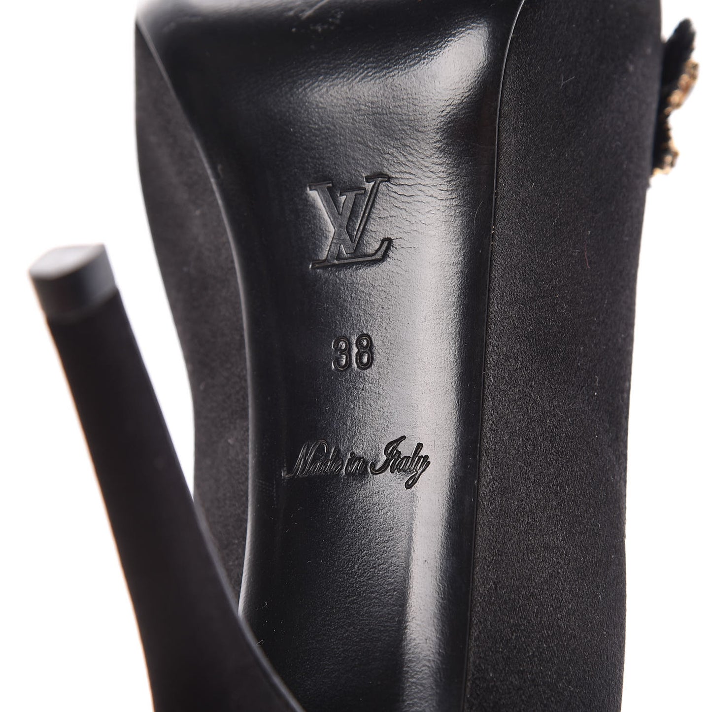 Satin Athen Peep Toe Pumps 38 Black