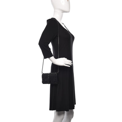 Prada City Calfskin Cahier Studded Mini Bag Black 2 of 12