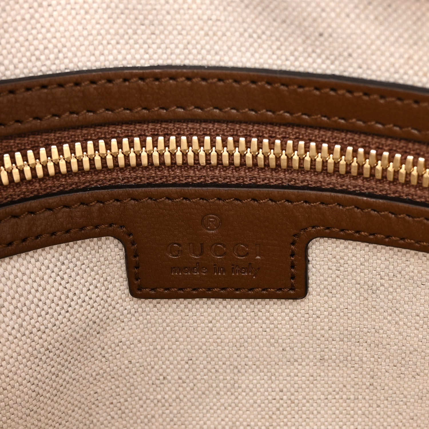 Gucci GG Supreme Monogram Azalea Calfskin Retro Interlocking G Messenger Shoulder Bag Beige Ebony Brown Sugar 6 of 10