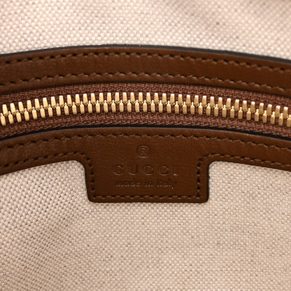 Gucci GG Supreme Monogram Azalea Calfskin Retro Interlocking G Messenger Shoulder Bag Beige Ebony Brown Sugar 6 of 10