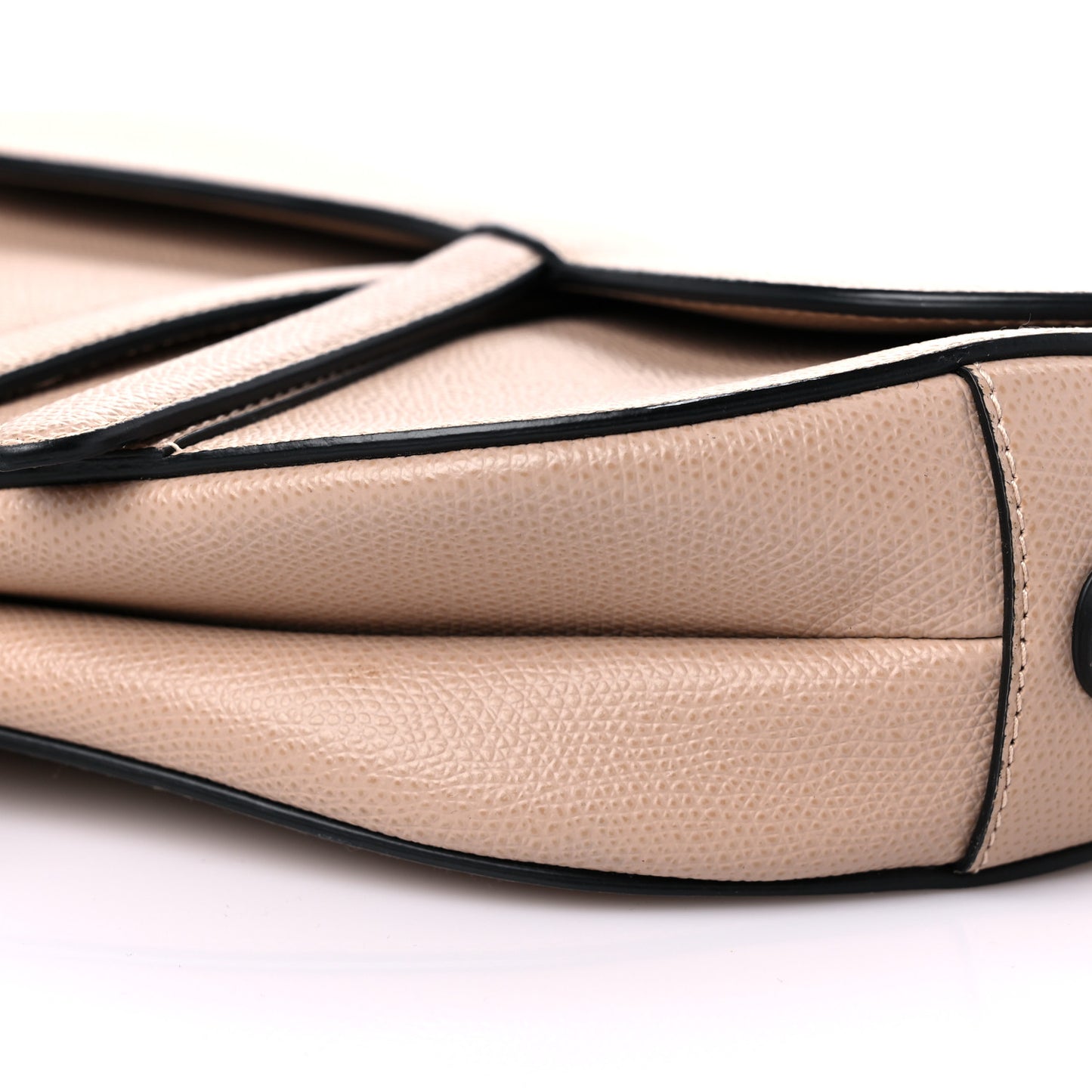 Grained Calfskin Saddle Bag Taupe