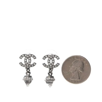 Chanel Ruthenium CC Crystal Drop Earrings 2 of 5