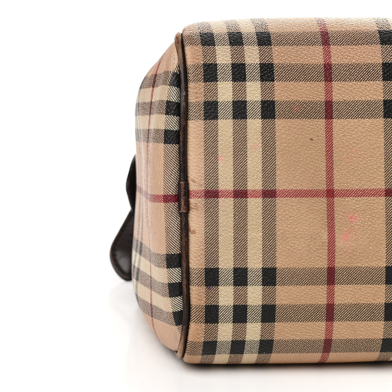 Burberry Haymarket Check Small Chester Bowling Bag Chocolate 9 of 22