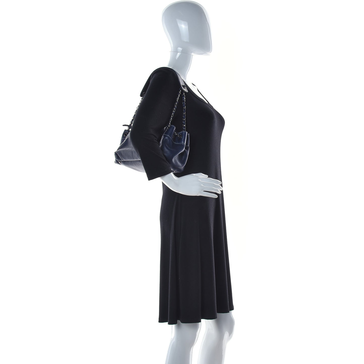 Lambskin Lax Accordion Hobo Navy