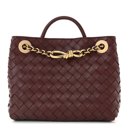 Bottega Veneta Nappa Intrecciato Small Andiamo With Chain Shoulder Bag Madder Brown 1 of 10