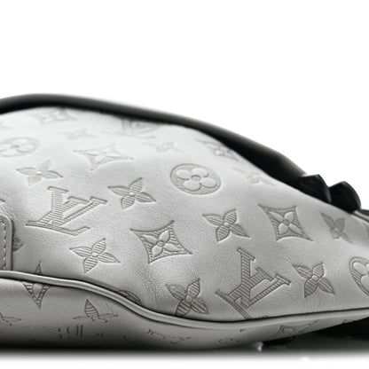 Louis Vuitton Calfskin Monogram Shadow Discovery Bumbag PM Gray 9 of 10